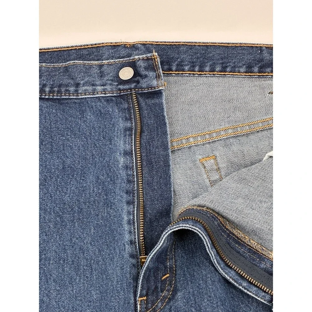 Levi's Men's 505 REGULAR FIT Straight Leg BLUE  JEANS NWT  46X30  100% Cotton